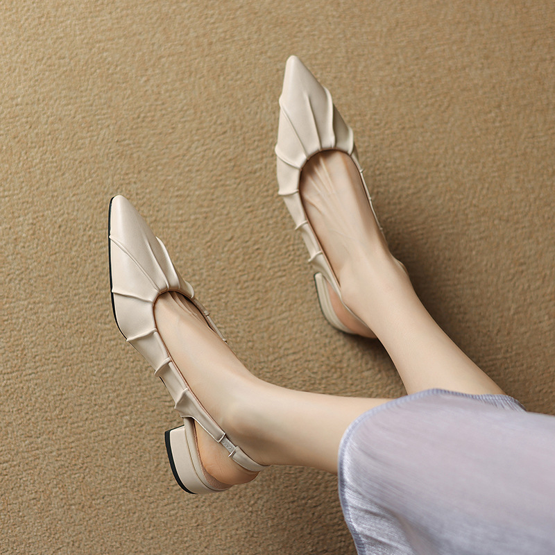 Palermo Pleat Slingback Heels