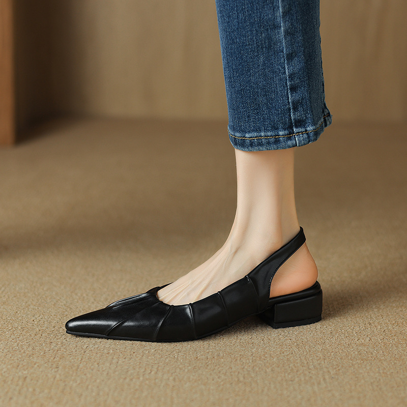 Palermo Pleat Slingback Heels