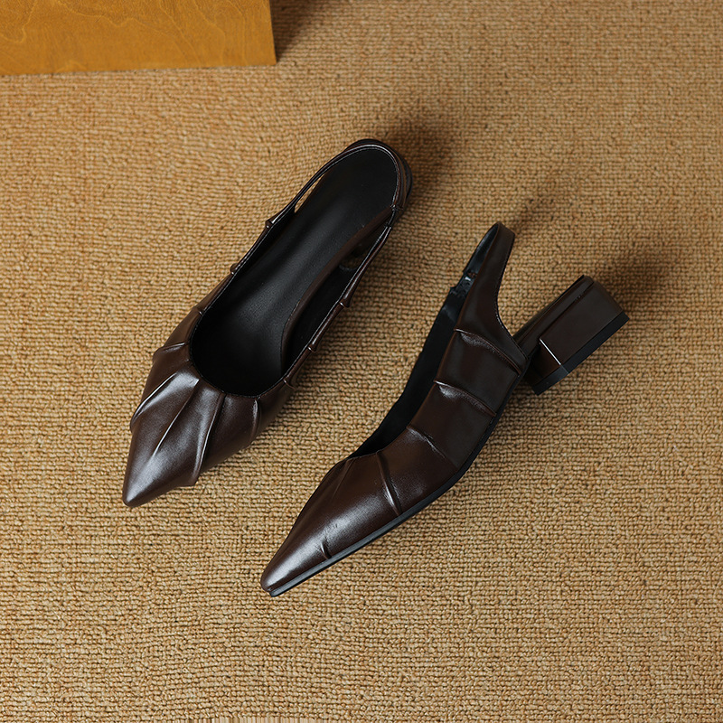 Palermo Pleat Slingback Heels
