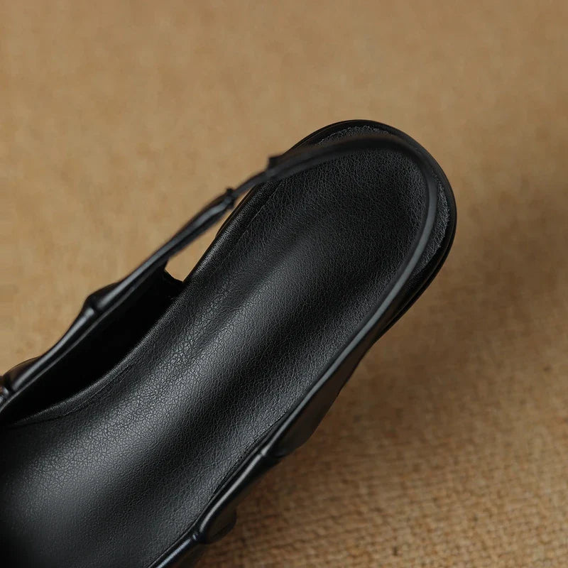 Palermo Pleat Slingback Heels