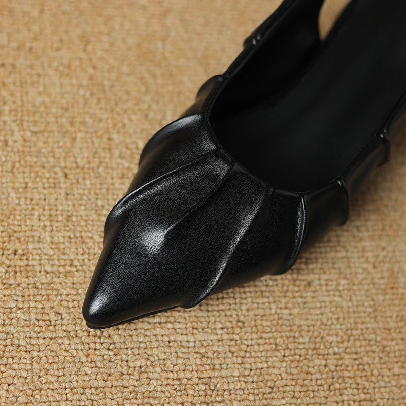 Palermo Pleat Slingback Heels