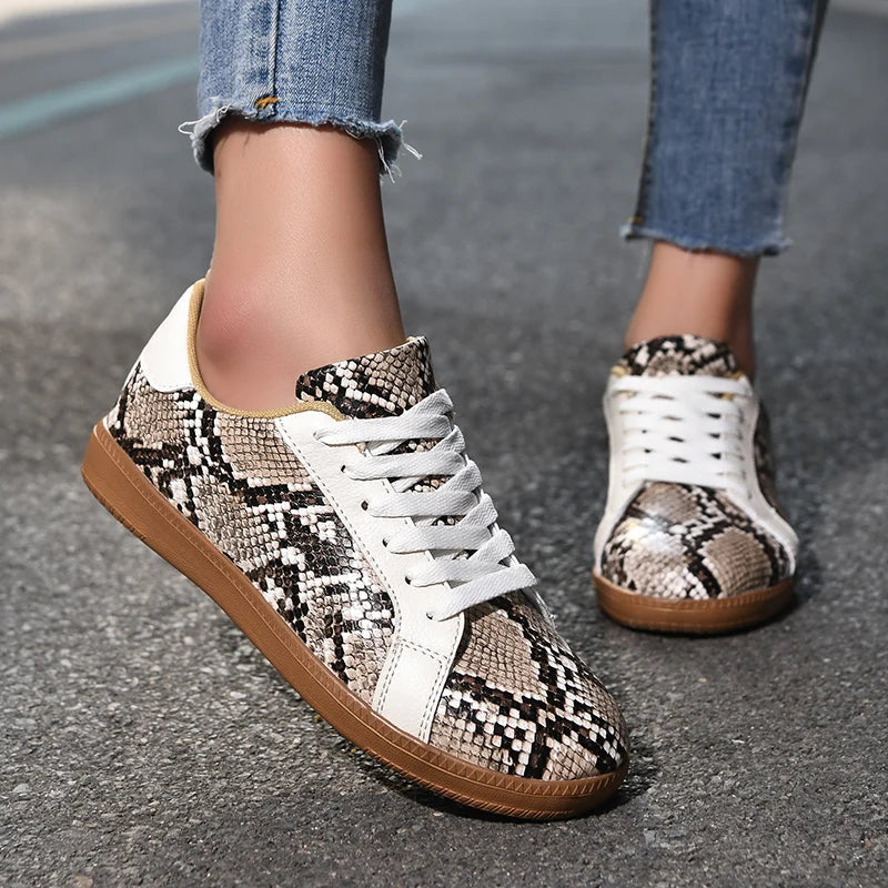 Mila Snakeskin Sneakers
