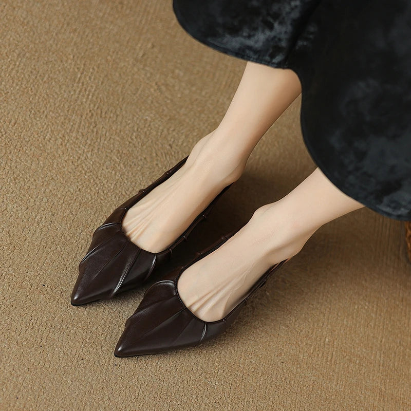 Palermo Pleat Slingback Heels